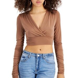 Just Polly Juniors' Cropped Surplice Top
